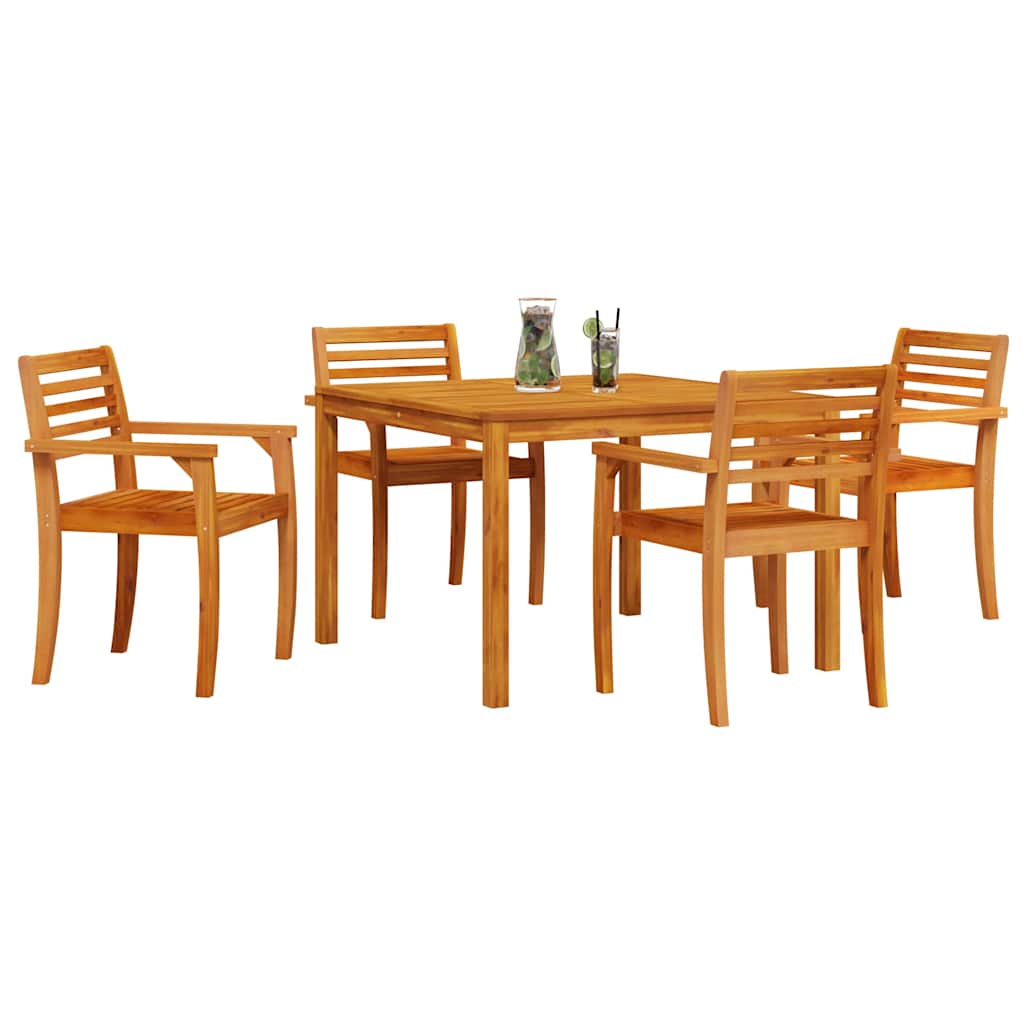 8721288595874_wbg-mo_en_hd_1 vidaXL Garden Dining Set 5 pcs Brown Solid acacia wood - Image 3