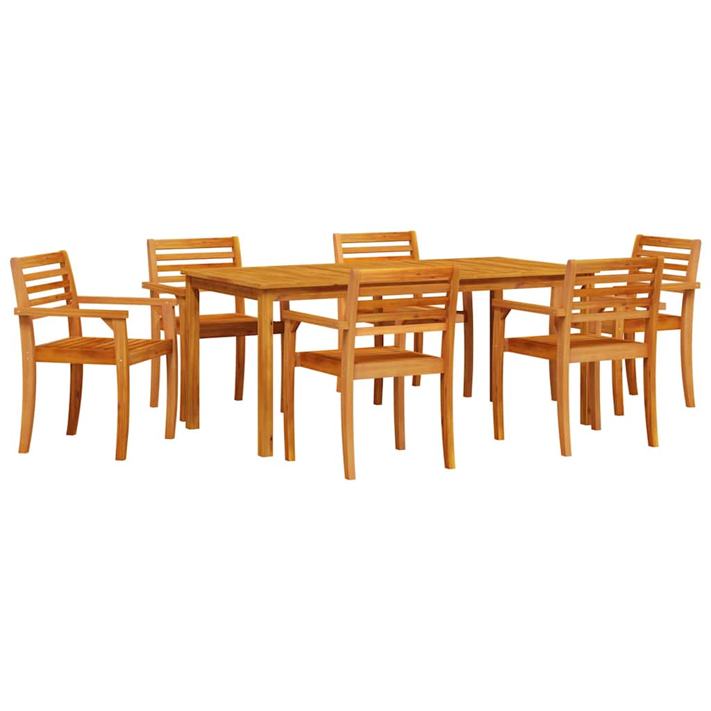 8721288595881_wbg-an-m_en_hd_3 vidaXL Garden Dining Set 7 pcs Brown Solid acacia wood - Image 2
