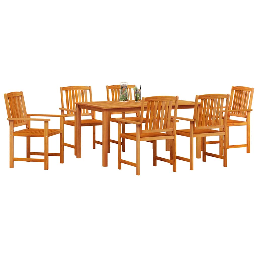 8721288595935_wbg-mo_en_hd_1 vidaXL Garden Dining Set 7 pcs Brown Solid acacia wood - Image 3