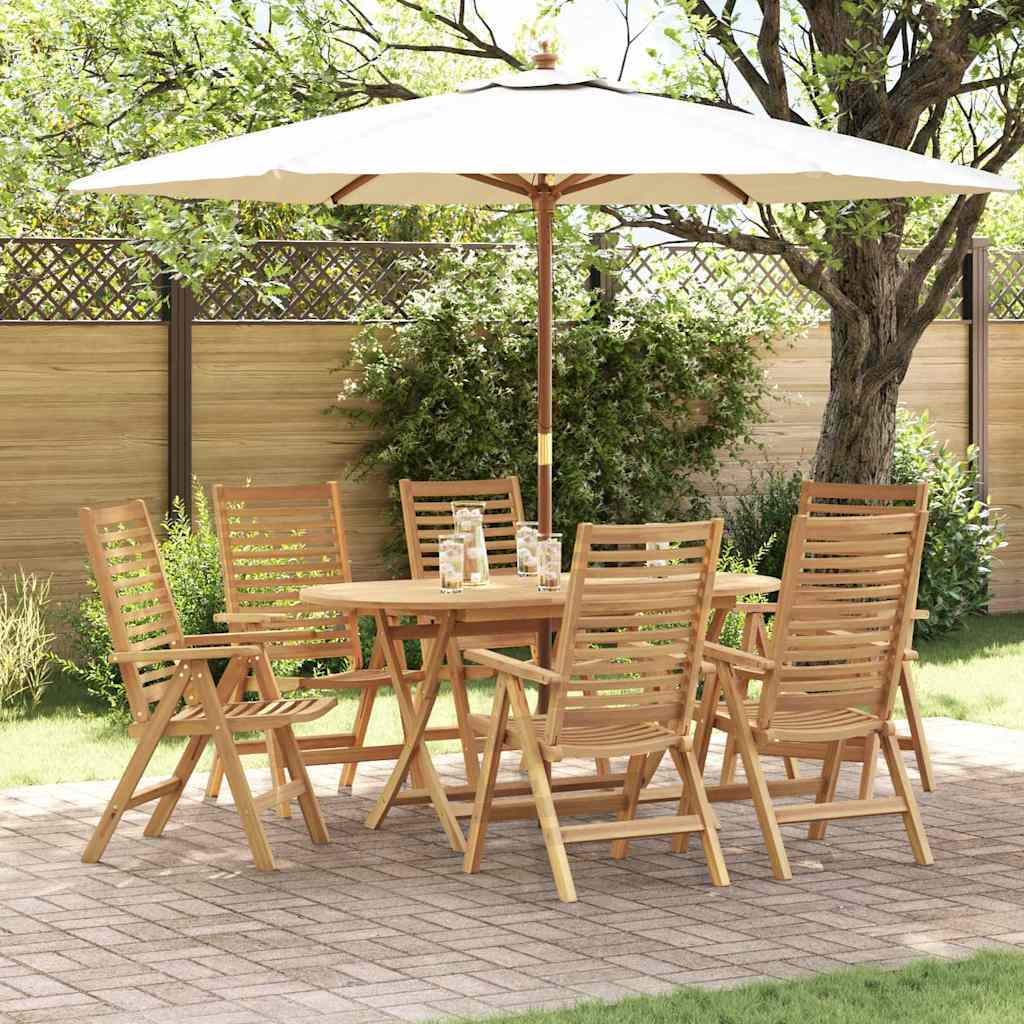 vidaXL Garden Chair 6 pcs Brown 52 x 64.5 x 108 cm Solid teak wood