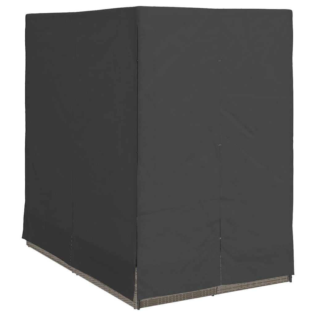 8721288599087_wbg-an_en_hd_2 vidaXL Double Sun Lounger with Roof Grey 205 x 129 x 200 cm PE rattan - Image 4
