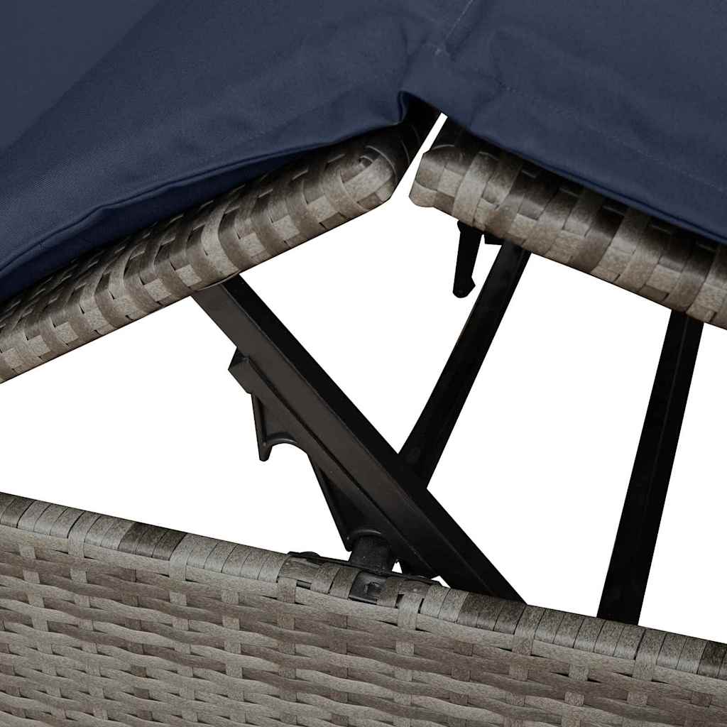 8721288599131_detail_en_hd_1 vidaXL Double Sun Lounger with Roof Grey 205 x 129 x 200 cm PE rattan - Image 8