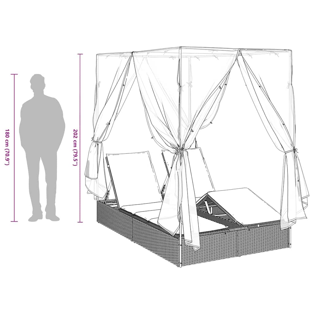 8721288599131_wbg-siz-si_en_hd_1 vidaXL Double Sun Lounger with Roof Grey 205 x 129 x 200 cm PE rattan - Image 12