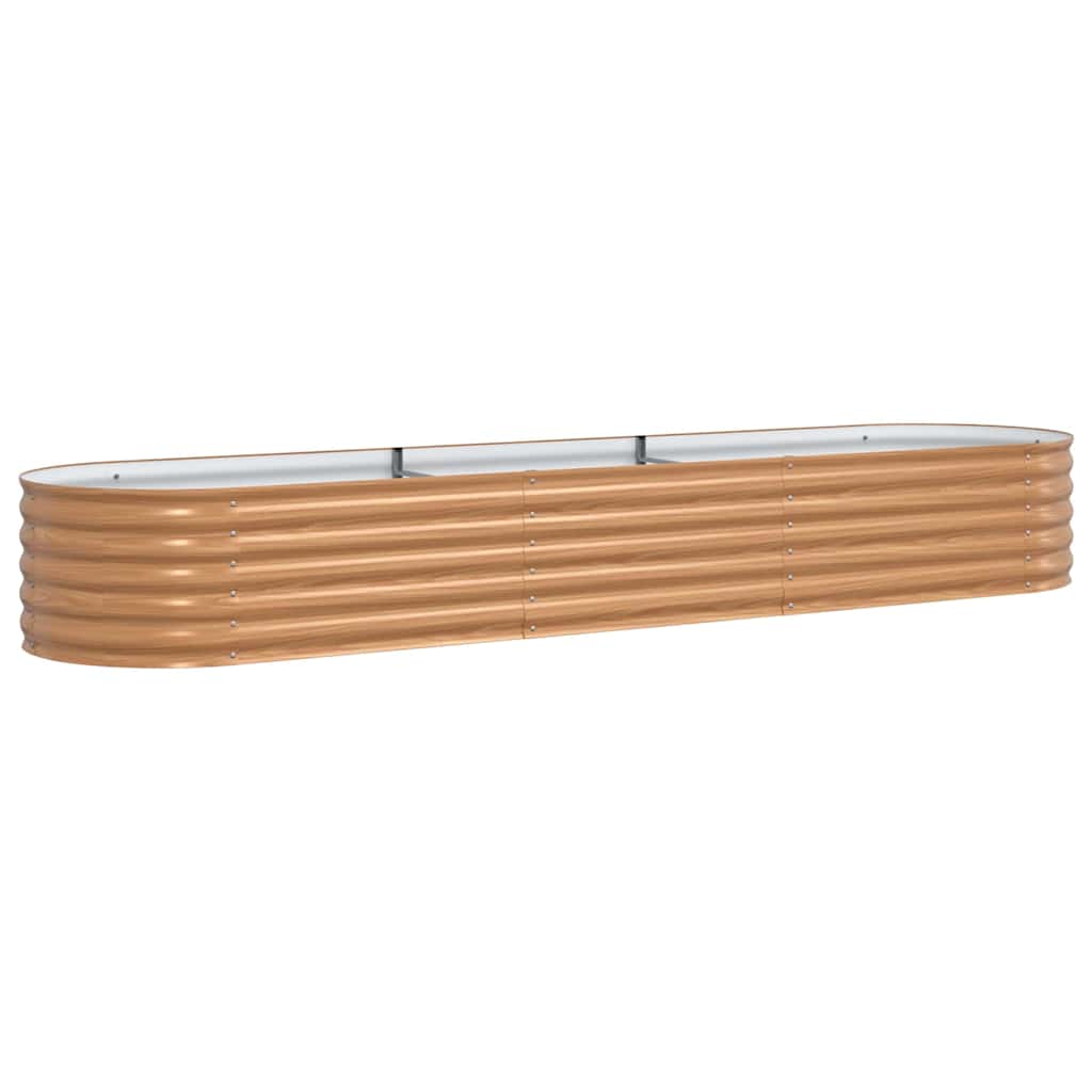 8721288601872_wbg-an-m_en_hd_1 vidaXL Garden Raised Bed Brown 320 x 80 x 44 cm Steel - Image 2