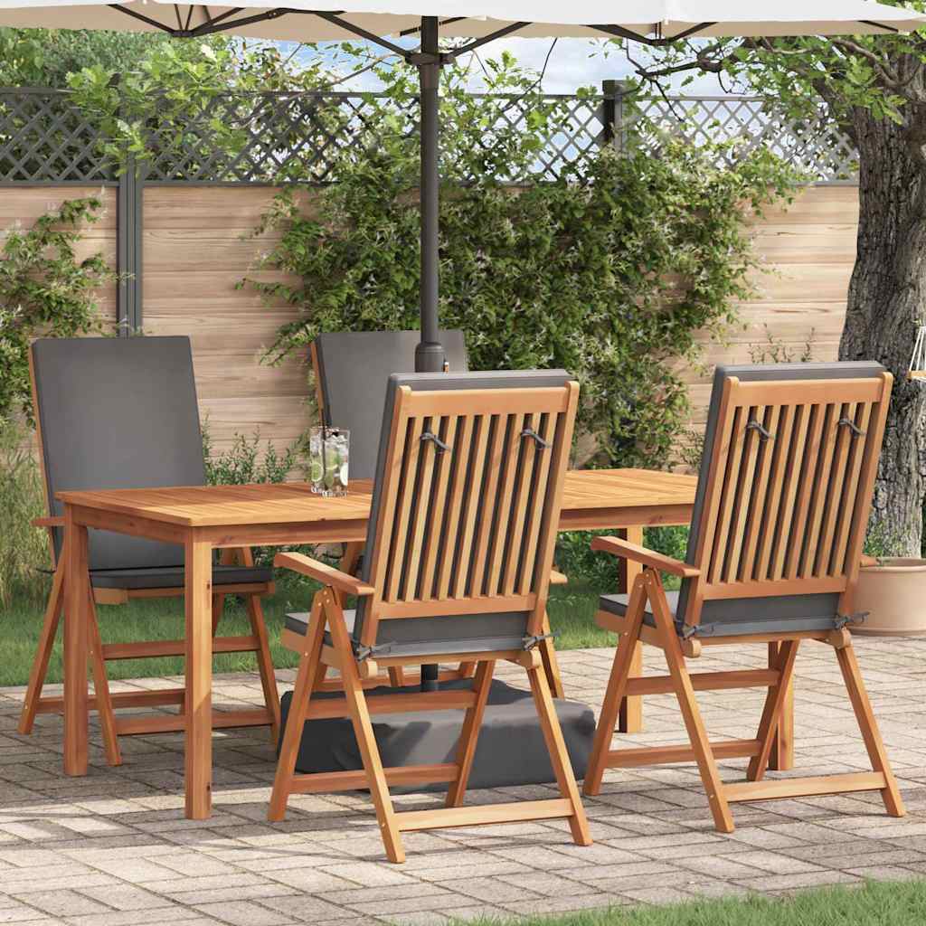 vidaXL Garden Chair 4 pcs Brown 57 x 71.5 x 104cm Solid Teak wood