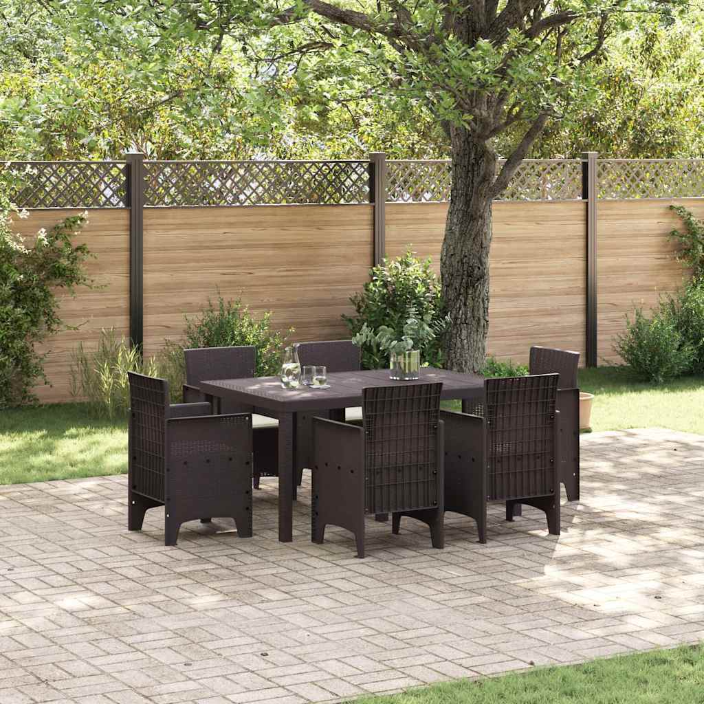 8721288625137_mo-im_en_hd_1 vidaXL Garden Dining Set 7 pcs Brown Polt rattan - Image 1