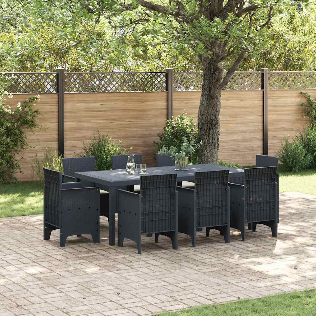 8721288625281_mo-im_en_hd_1 vidaXL Garden Dining Set 9 pcs Anthracite Polt rattan - Image 1
