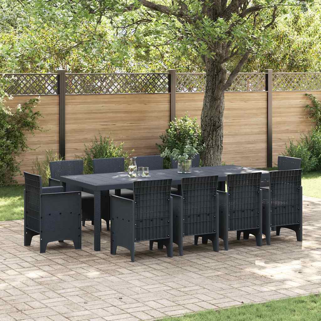 8721288625465_mo-im_en_hd_1 vidaXL Garden Dining Set 11 pcs Anthracite Polt rattan - Image 1