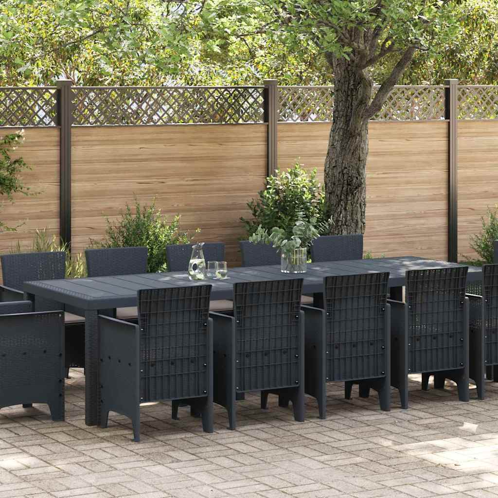 8721288625656_mo-im_en_hd_1 vidaXL Garden Dining Set with Cushions with Cushion 13 pcs Anthracite - Image 1