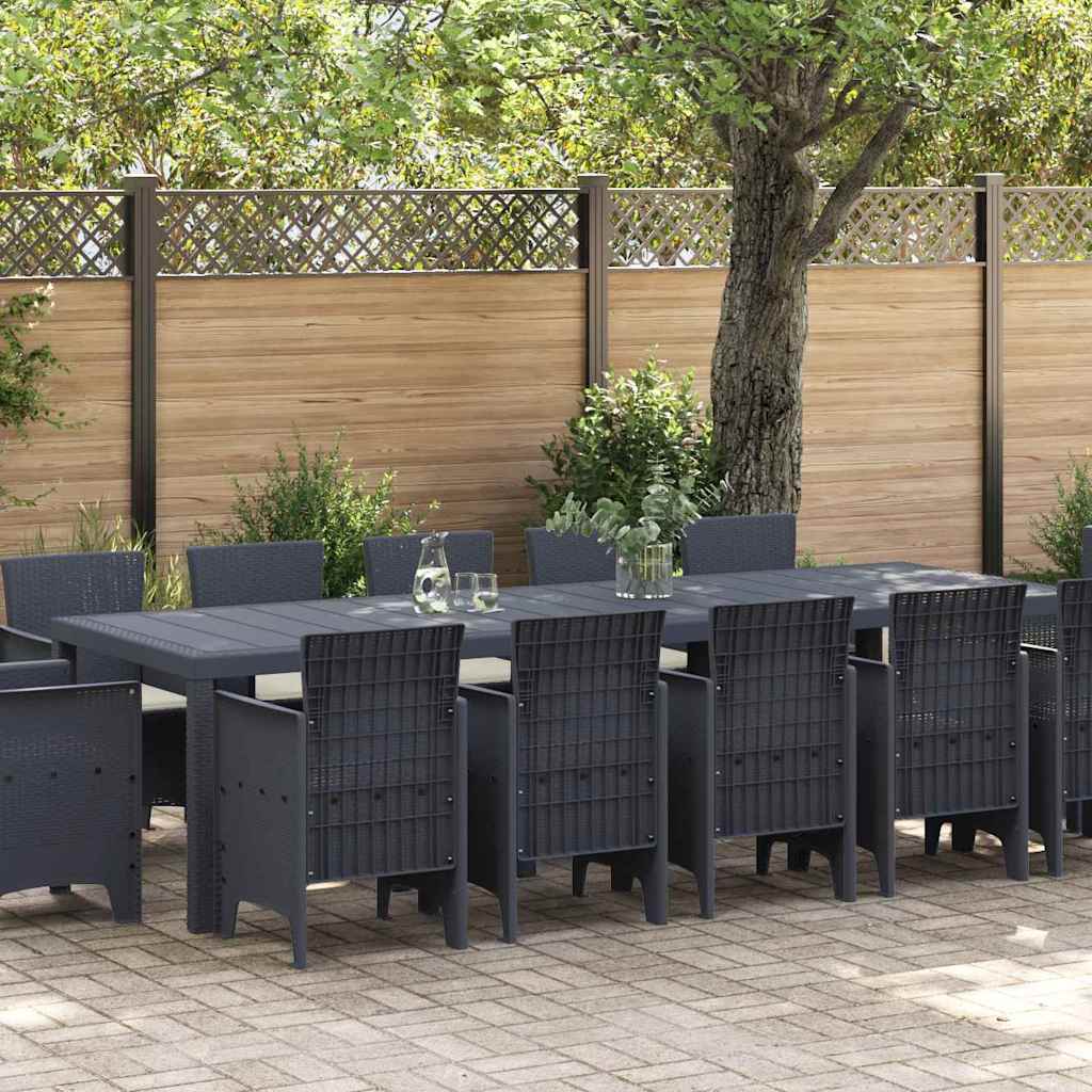 8721288625687_mo-im_en_hd_1 vidaXL Garden Dining Set with Cushion 13 pcs Anthracite Polyrattan - Image 1