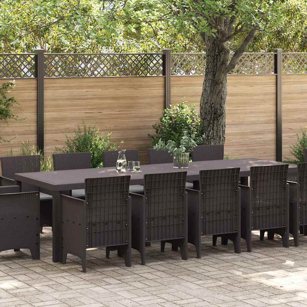 8721288625717_mo-im_en_hd_1 vidaXL Garden Dining Set with Cushion 13 pcs Brown and Light grey - Image 1