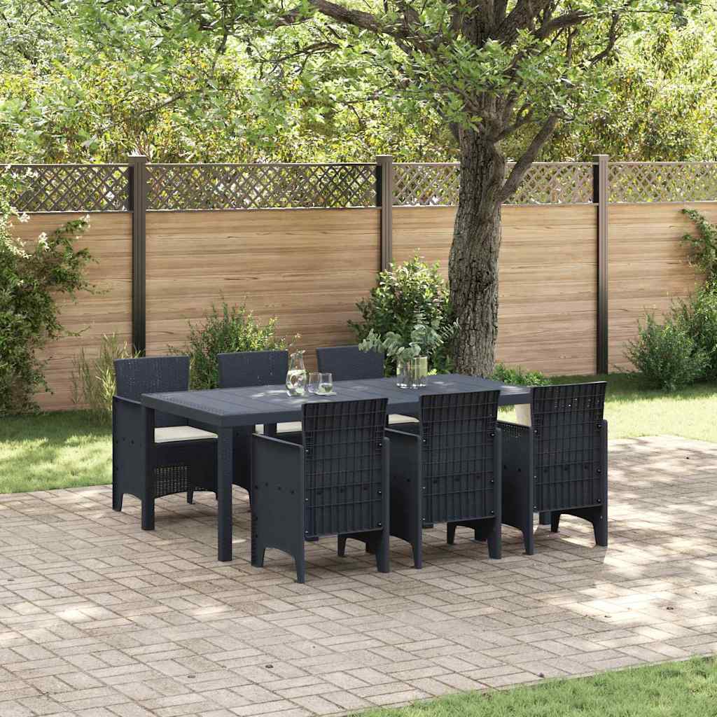 8721288626684_mo-im_en_hd_1 vidaXL Garden Dining Set 7 pcs Anthracite Polt rattan - Image 1