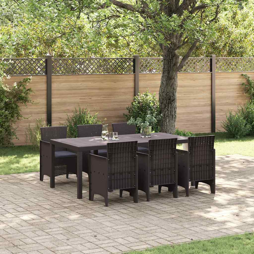 8721288626721_mo-im_en_hd_1 vidaXL Garden Dining Set 7 pcs Brown Polt rattan - Image 1