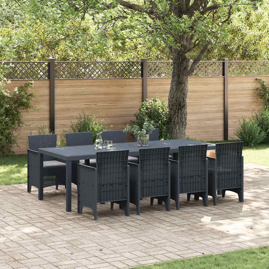 8721288626868_mo-im_en_hd_1 vidaXL Garden Dining Set 9 pcs Anthracite Polt rattan - Image 1