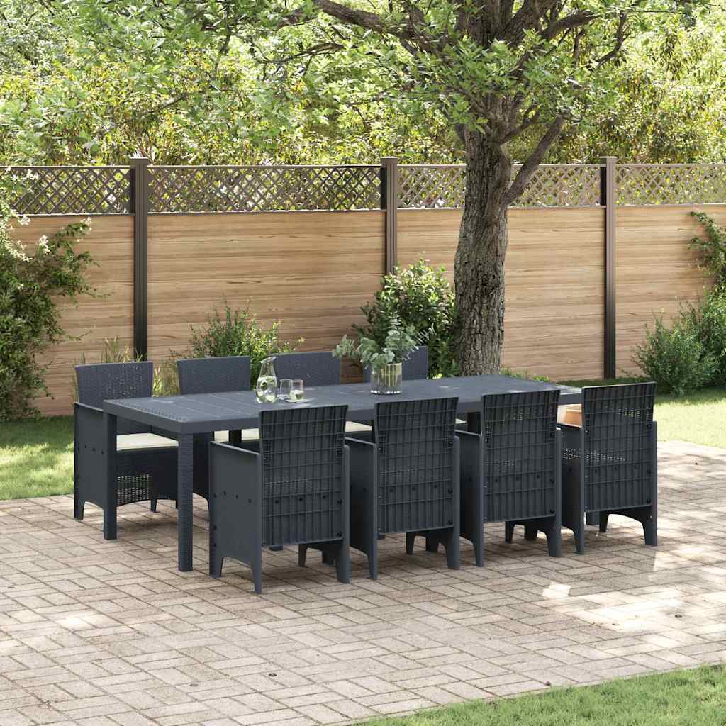 8721288626882_mo-im_en_hd_1 vidaXL Garden Dining Set 9 pcs Anthracite Polt rattan - Image 1