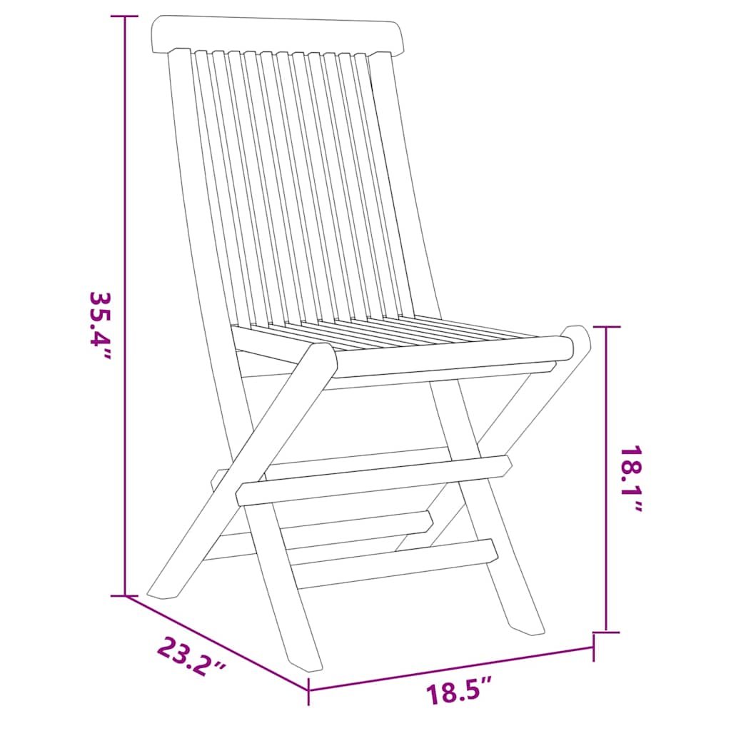 8721288665836_wbg-siz_en_hd_1 vidaXL Garden Dining Set 5 pcs Brown 160 x 80 x 75 cm Solid teak wood - Image 13