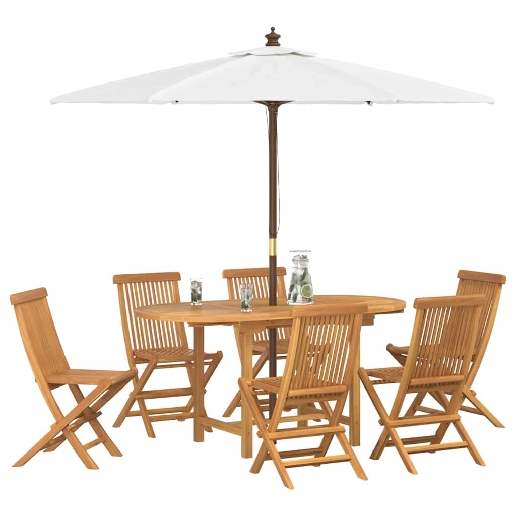 8721288665843_wbg-mo_en_hd_1 vidaXL Garden Dining Set 7 pcs Brown 160 x 80 x 75 cm Solid teak wood - Image 3