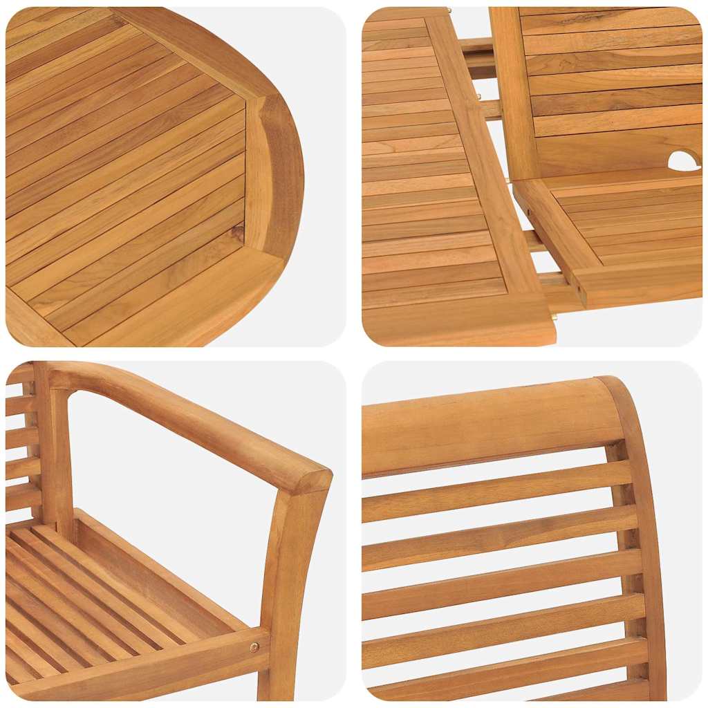 8721288665874_detail_en_hd_1 vidaXL Garden Dining Set 5 pcs Brown 160 x 80 x 75 cm Solid teak wood - Image 9