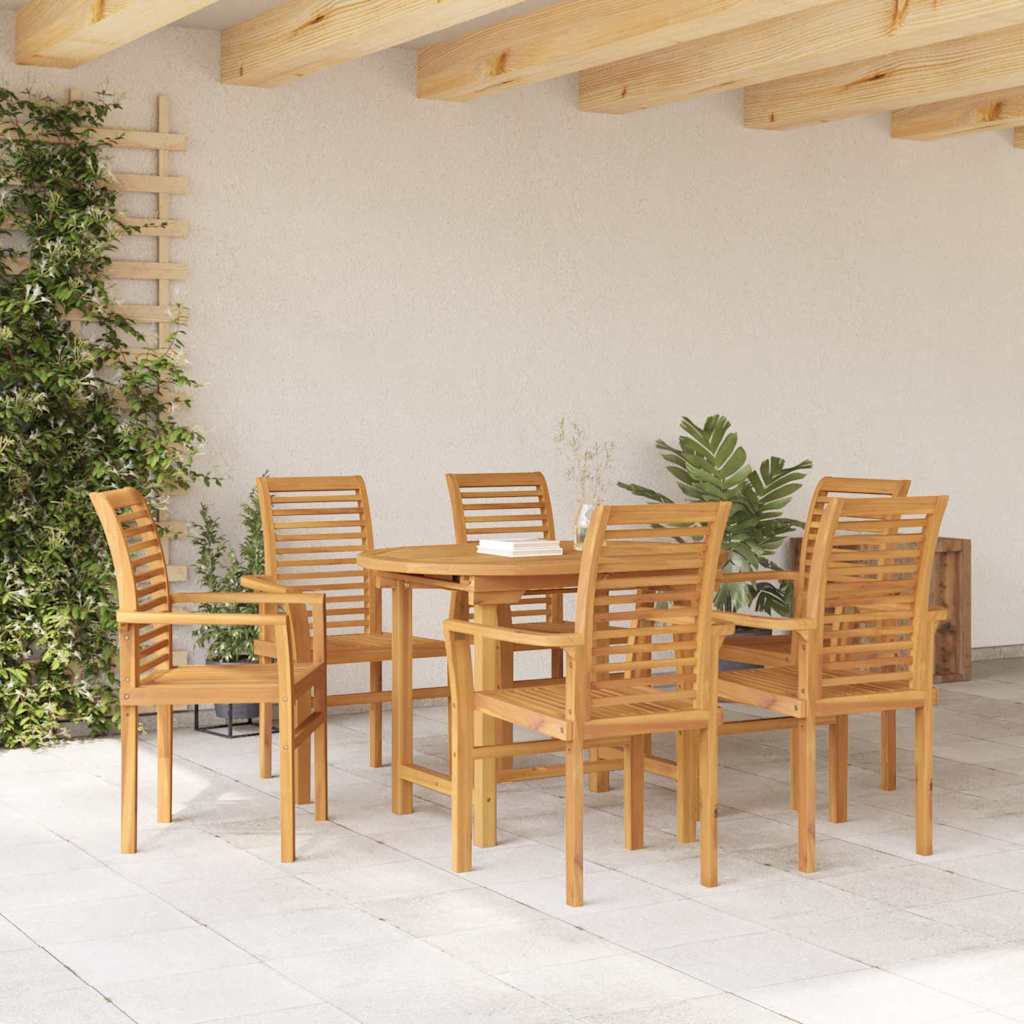 8721288665881_mo-im_en_hd_2 vidaXL Garden Dining Set 7 pcs Brown 160 x 80 x 75 cm Solid teak wood - Image 4
