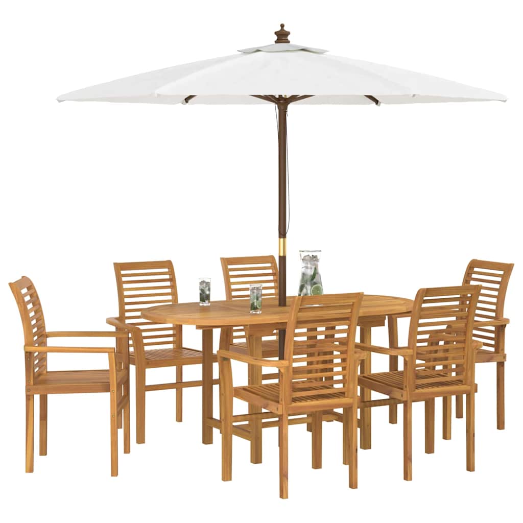 8721288665881_wbg-mo_en_hd_1 vidaXL Garden Dining Set 7 pcs Brown 160 x 80 x 75 cm Solid teak wood - Image 3