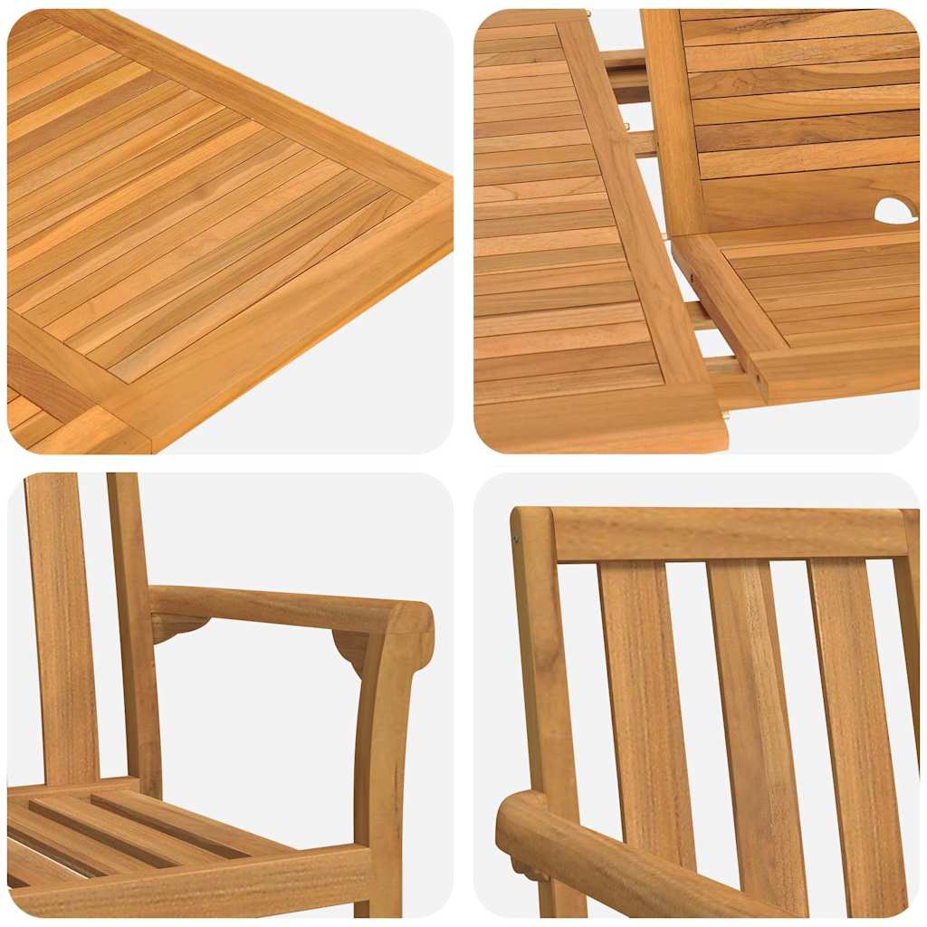 8721288665935_detail_en_hd_1 vidaXL Garden Dining Set 5 pcs Brown 160 x 80 x 75 cm Solid teak wood - Image 9