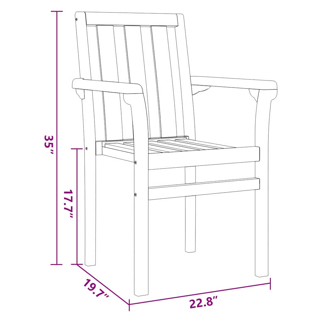 8721288665935_wbg-siz_en_hd_1 vidaXL Garden Dining Set 5 pcs Brown 160 x 80 x 75 cm Solid teak wood - Image 12