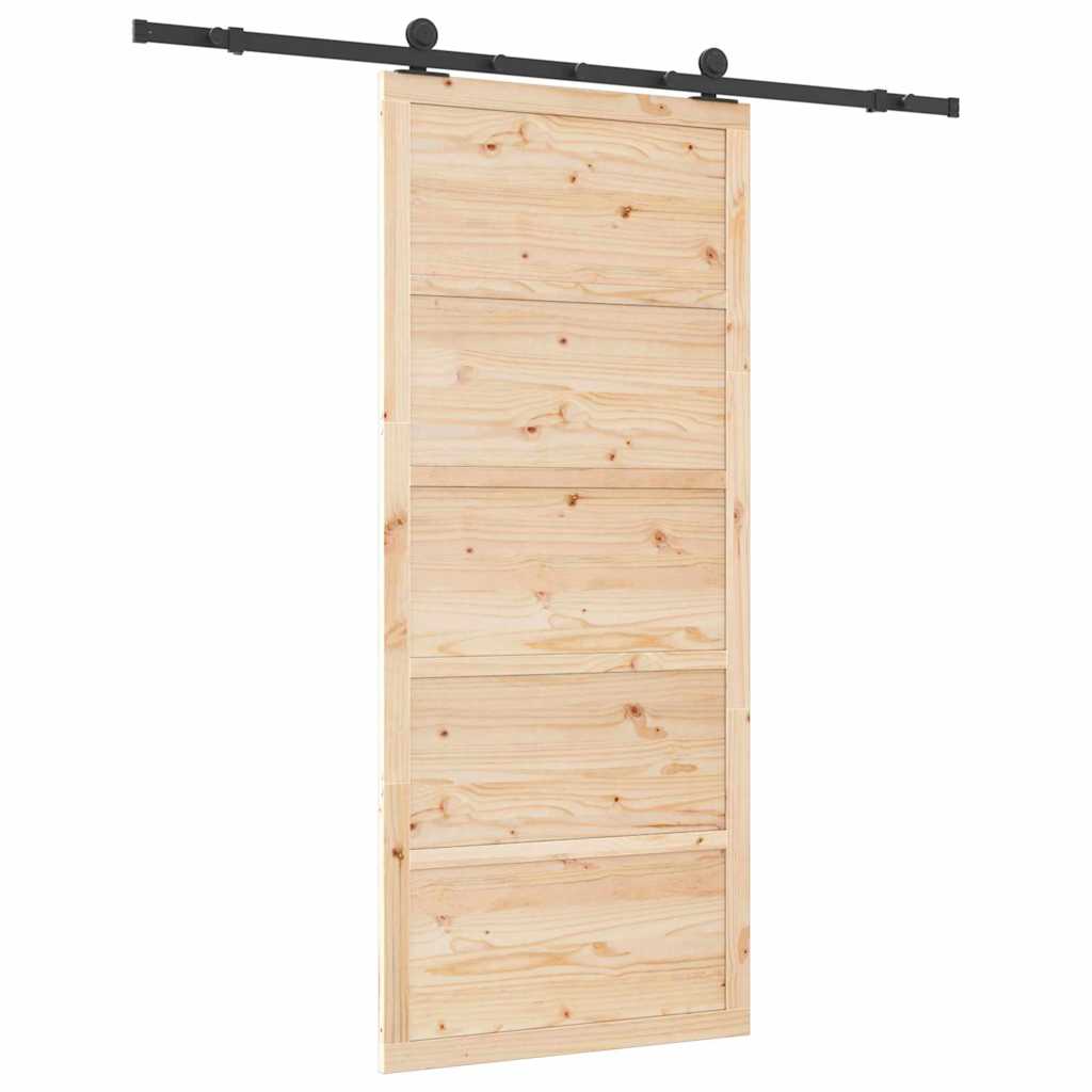 8721288667458_wbg-ba_en_hd_2 vidaXL Sliding Door Brown 80 x 208 cm Solid pine wood - Image 6