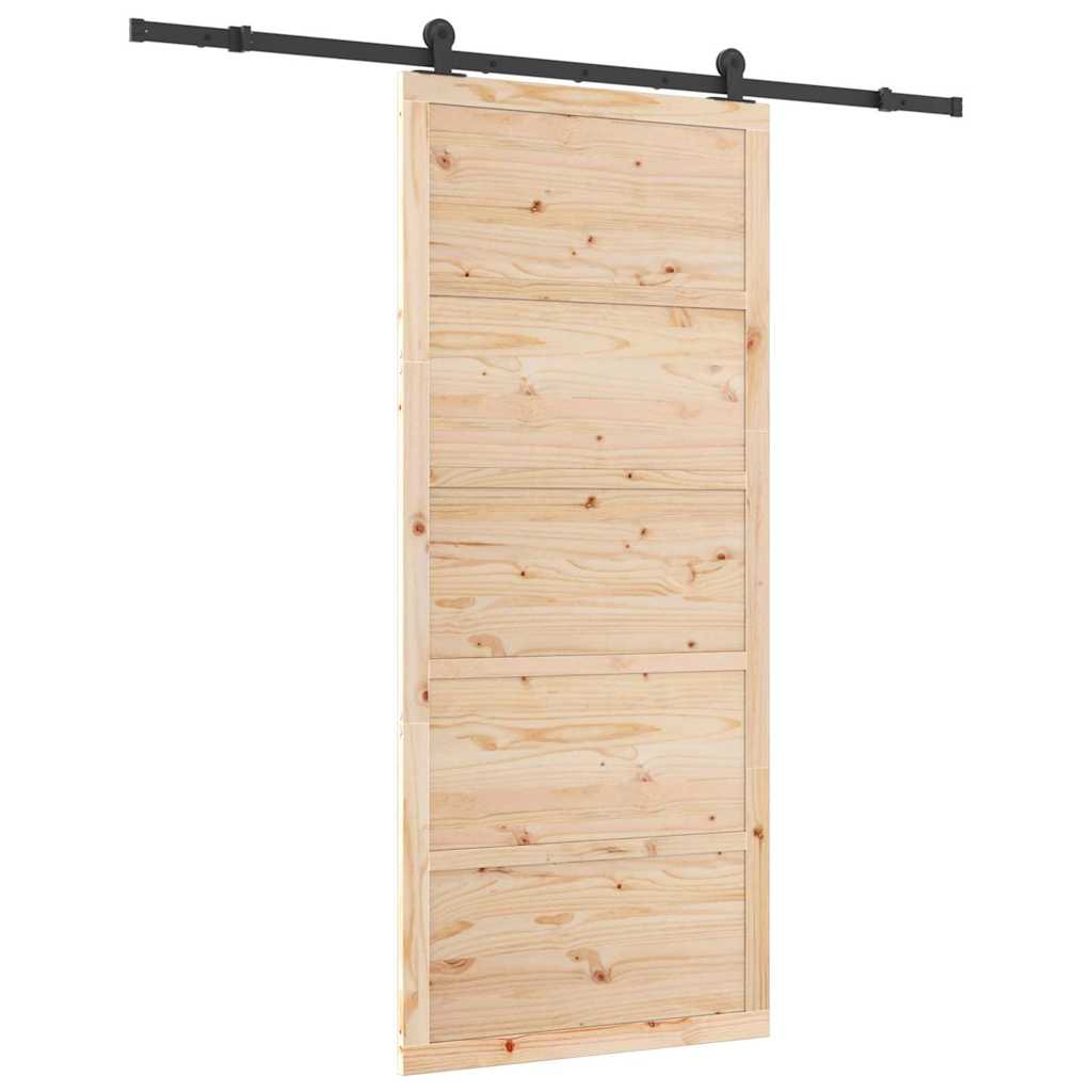 8721288667489_wbg-an-m_en_hd_1 vidaXL Sliding Door Brown 80 x 208 cm Solid pine wood - Image 2