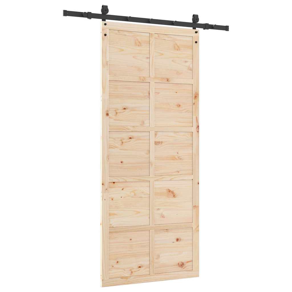 8721288667526_wbg-ba_en_hd_2 vidaXL Sliding Door Brown 80 x 208 cm Solid pine wood - Image 6