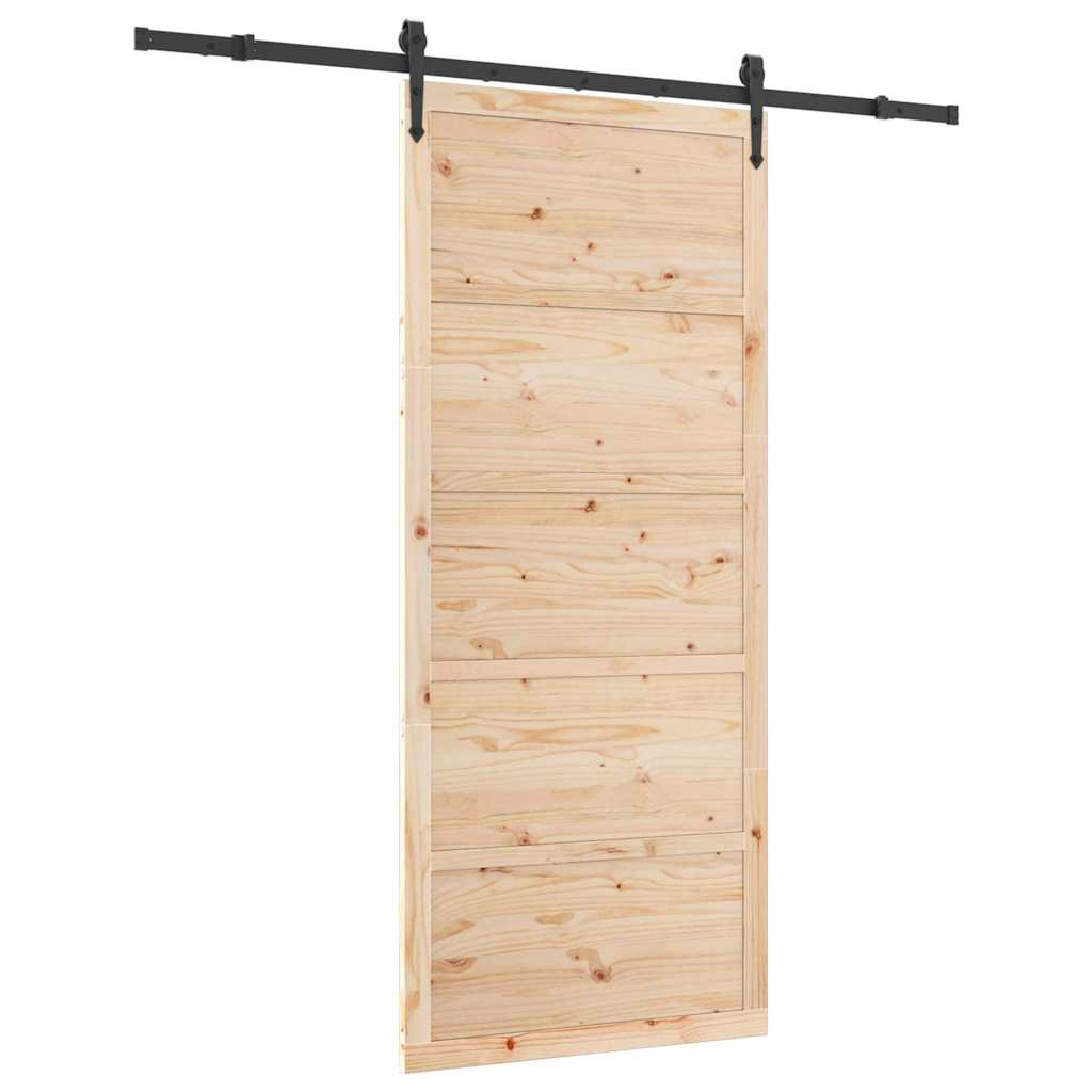 8721288667588_wbg-an-m_en_hd_1 vidaXL Sliding Door Brown 80 x 208 cm Solid pine wood - Image 2