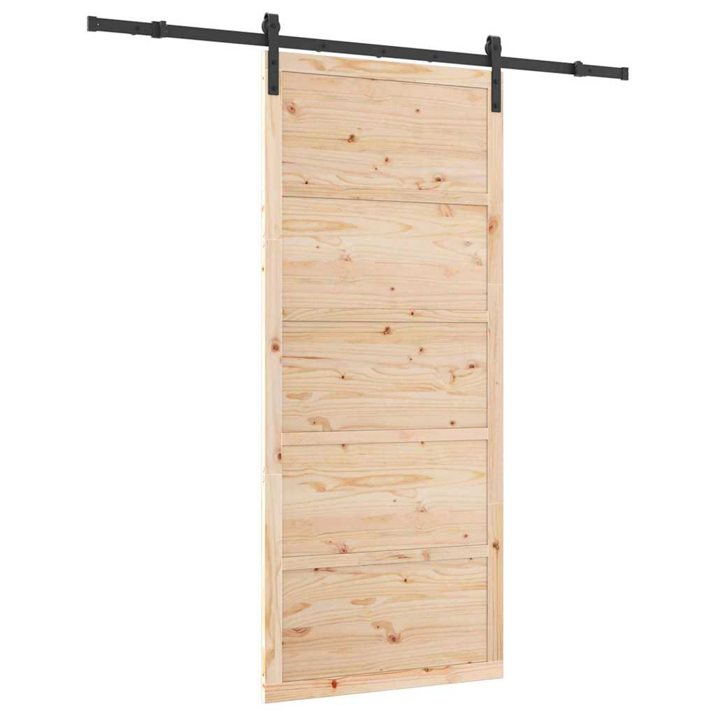 8721288667618_wbg-an-m_en_hd_1 vidaXL Sliding Door Brown 80 x 208 cm Solid pine wood - Image 2