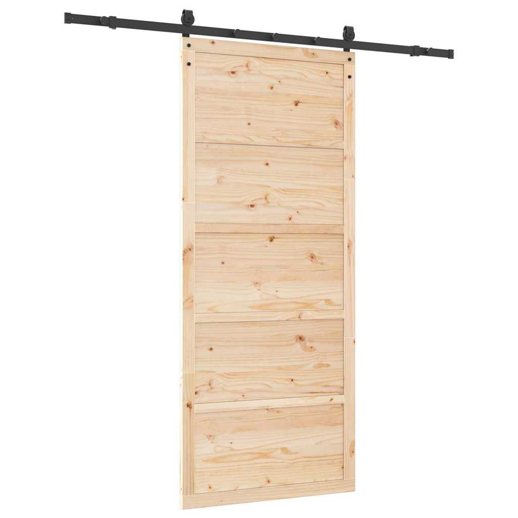 8721288667618_wbg-ba_en_hd_2 vidaXL Sliding Door Brown 80 x 208 cm Solid pine wood - Image 6