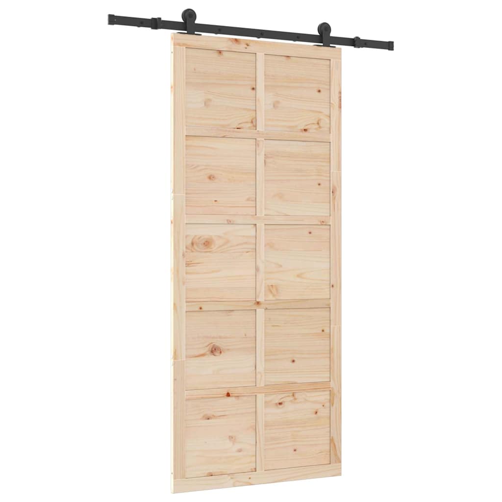 8721288667724_wbg-an-m_en_hd_1 vidaXL Sliding Door Brown 80 x 208 cm Solid pine wood - Image 2