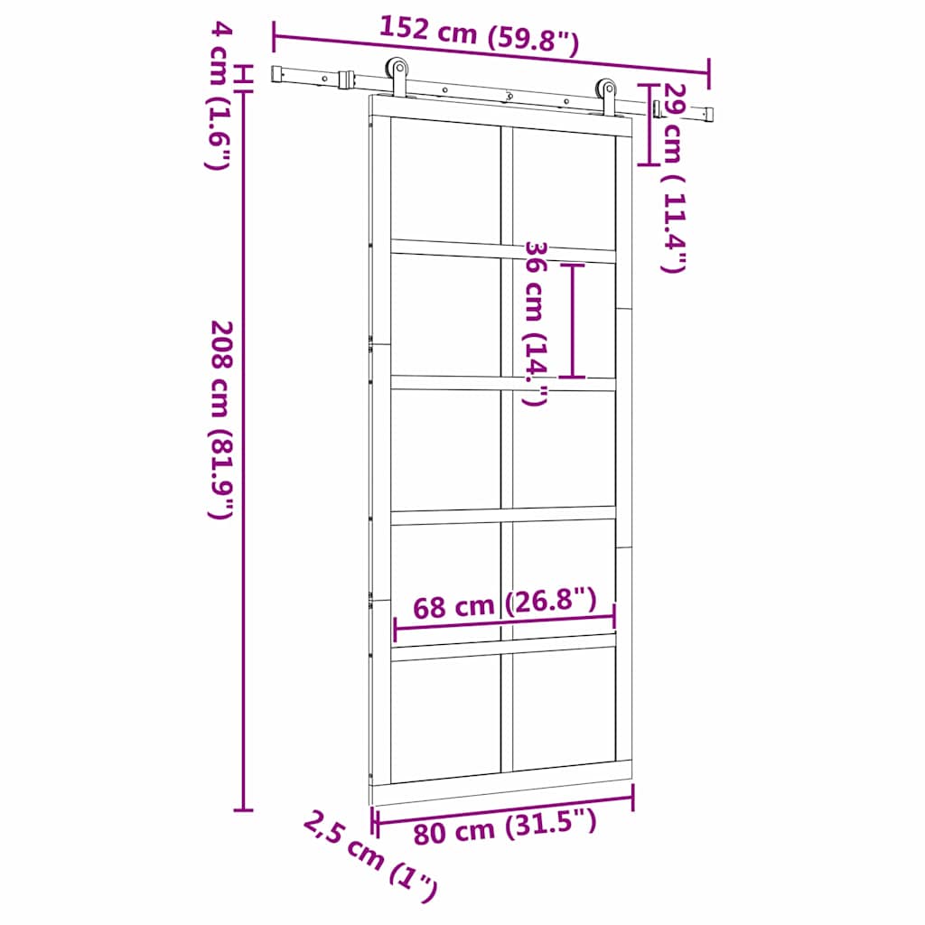 8721288667724_wbg-siz_en_hd_1 vidaXL Sliding Door Brown 80 x 208 cm Solid pine wood - Image 12
