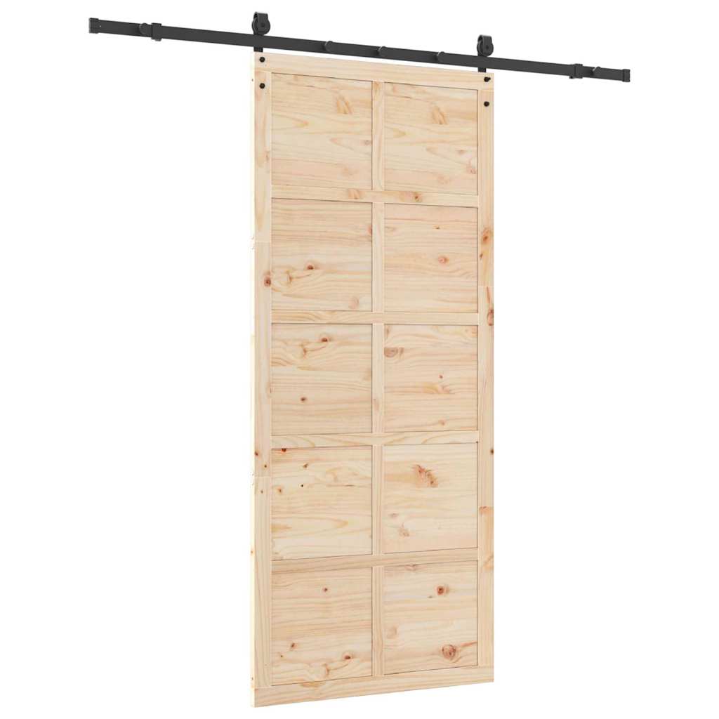8721288667816_wbg-ba_en_hd_2 vidaXL Sliding Door Brown 80 x 208 cm Solid pine wood - Image 6