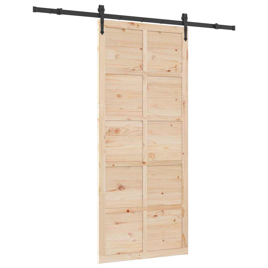 8721288667854_wbg-an-m_en_hd_1 vidaXL Sliding Door Brown 80 x 208 cm Solid pine wood - Image 2