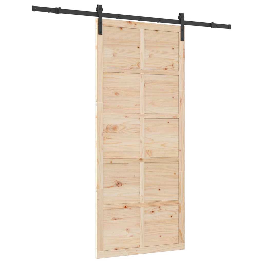 8721288667908_wbg-an-m_en_hd_1 vidaXL Sliding Door Brown 90 x 208 cm Solid pine wood - Image 2