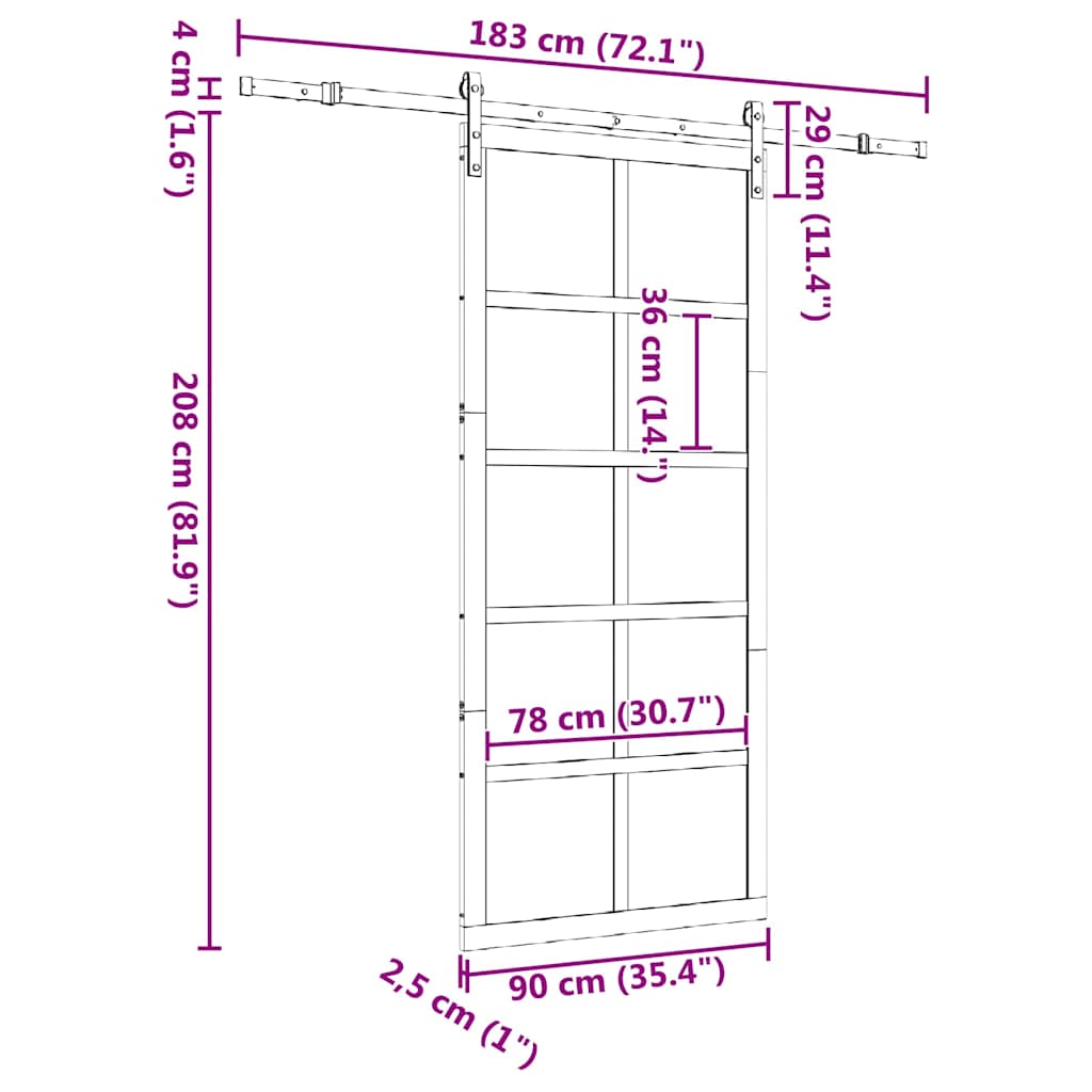 8721288667908_wbg-siz_en_hd_1 vidaXL Sliding Door Brown 90 x 208 cm Solid pine wood - Image 12