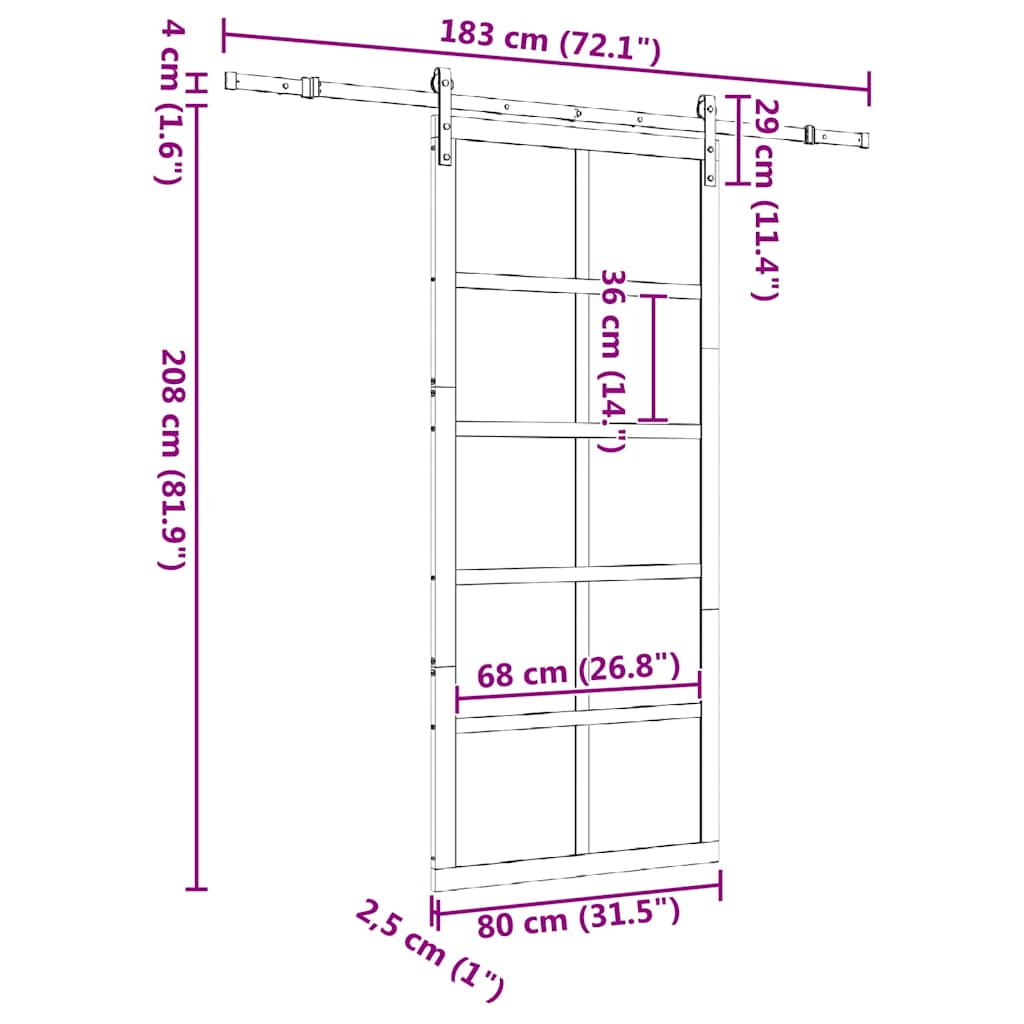 8721288667915_wbg-siz_en_hd_1 vidaXL Sliding Door Brown 80 x 208 cm Solid pine wood - Image 12