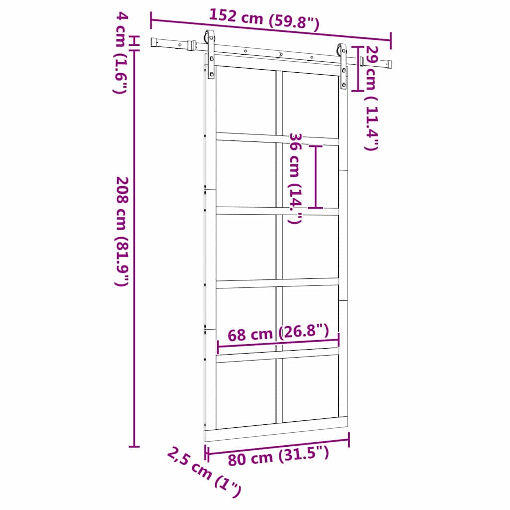8721288667922_wbg-siz_en_hd_1 vidaXL Sliding Door Brown 80 x 208 cm Solid pine wood - Image 12