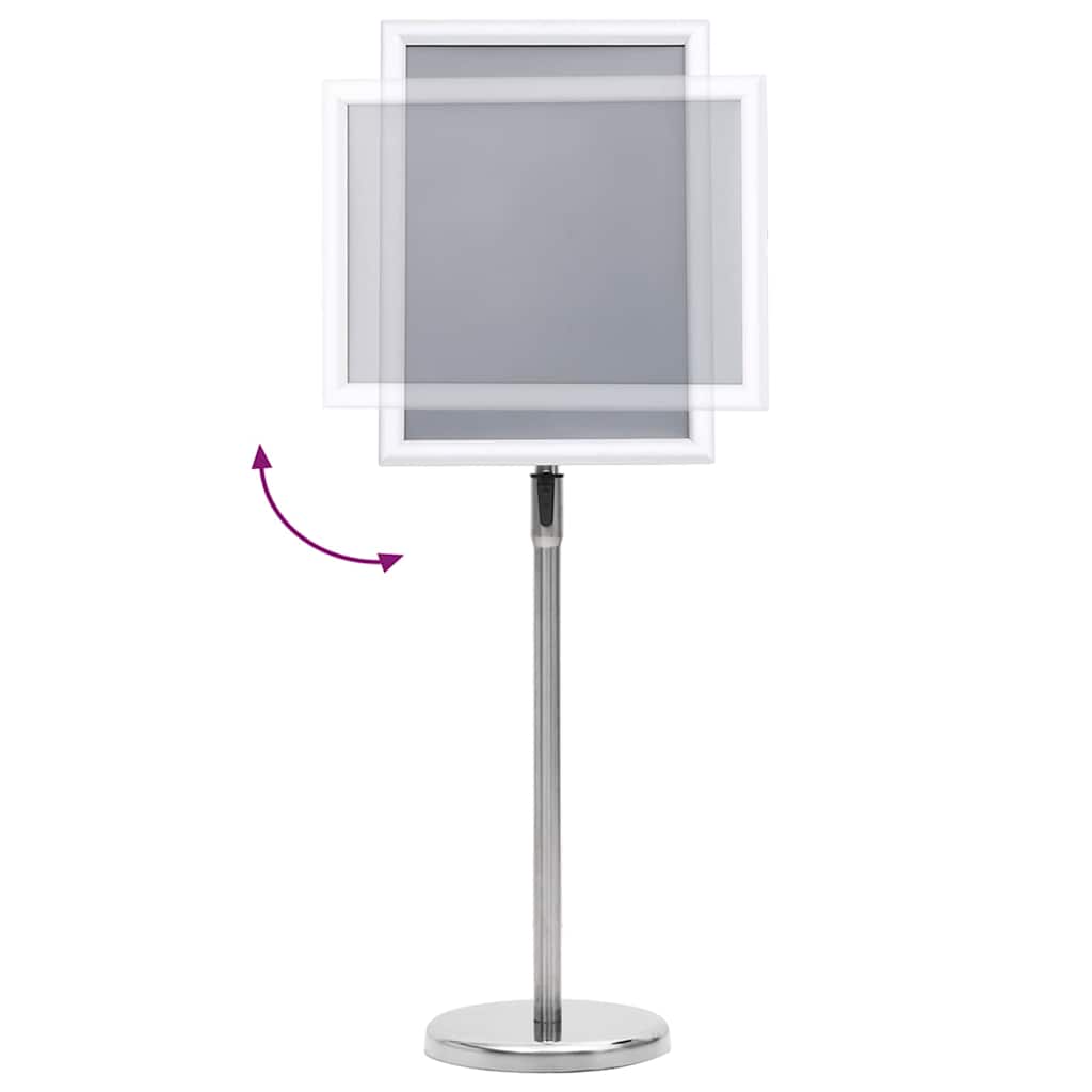 8721288723420_wbg-fr_en_hd_4 vidaXL Poster Stands 2 pcs Silver 45 x 33 x 88 cm Aluminium alloy - Image 3