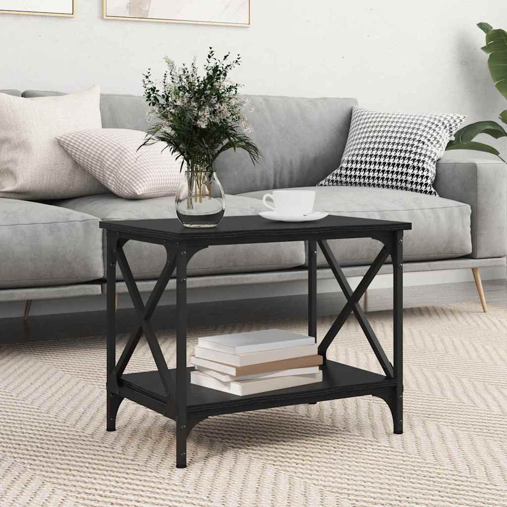 vidaXL Side Table Black oak