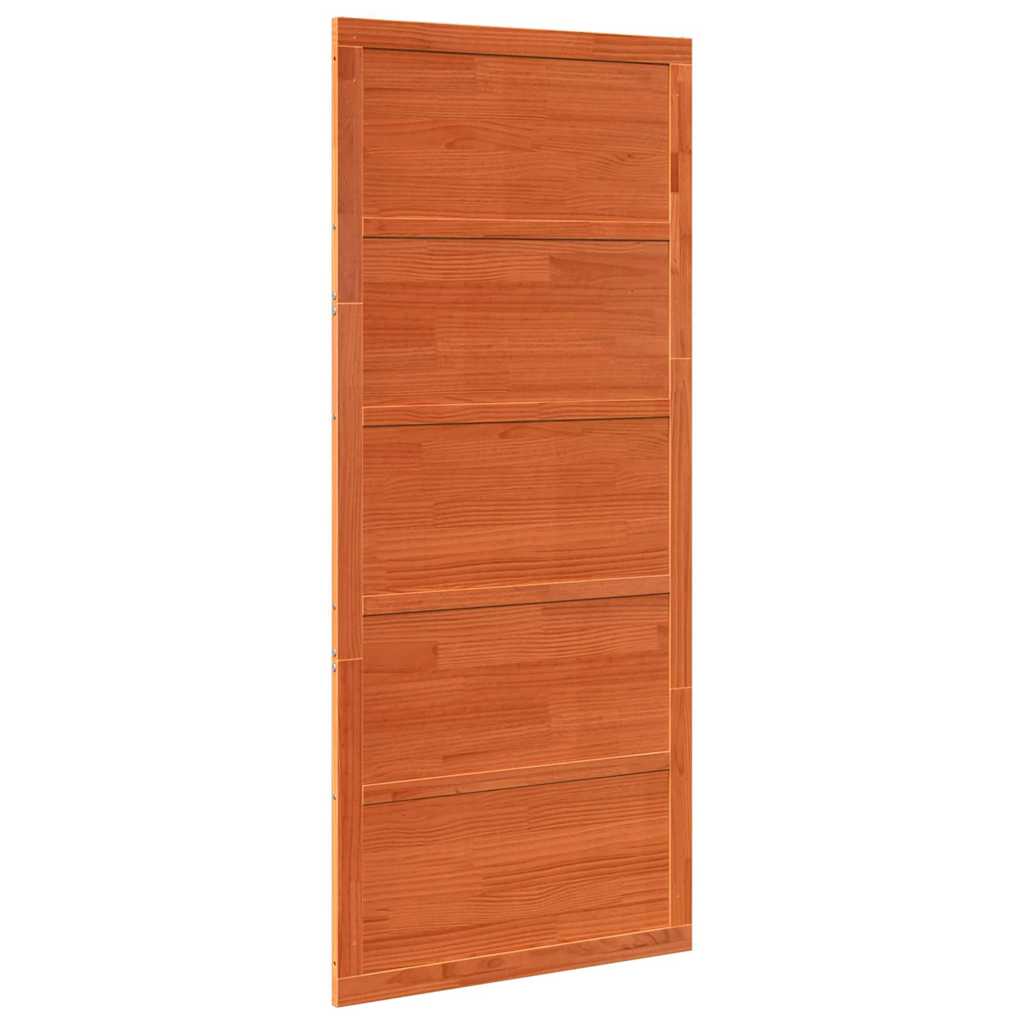 8721288738370_wbg-ba_en_hd_2 vidaXL Barn Door Wax brown 100 x 208 cm Solid Pine wood - Image 6