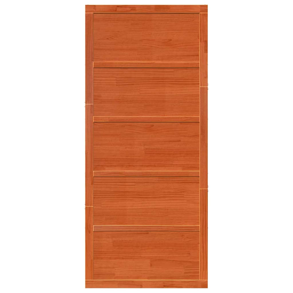 8721288738370_wbg-fr_en_hd_3 vidaXL Barn Door Wax brown 100 x 208 cm Solid Pine wood - Image 4