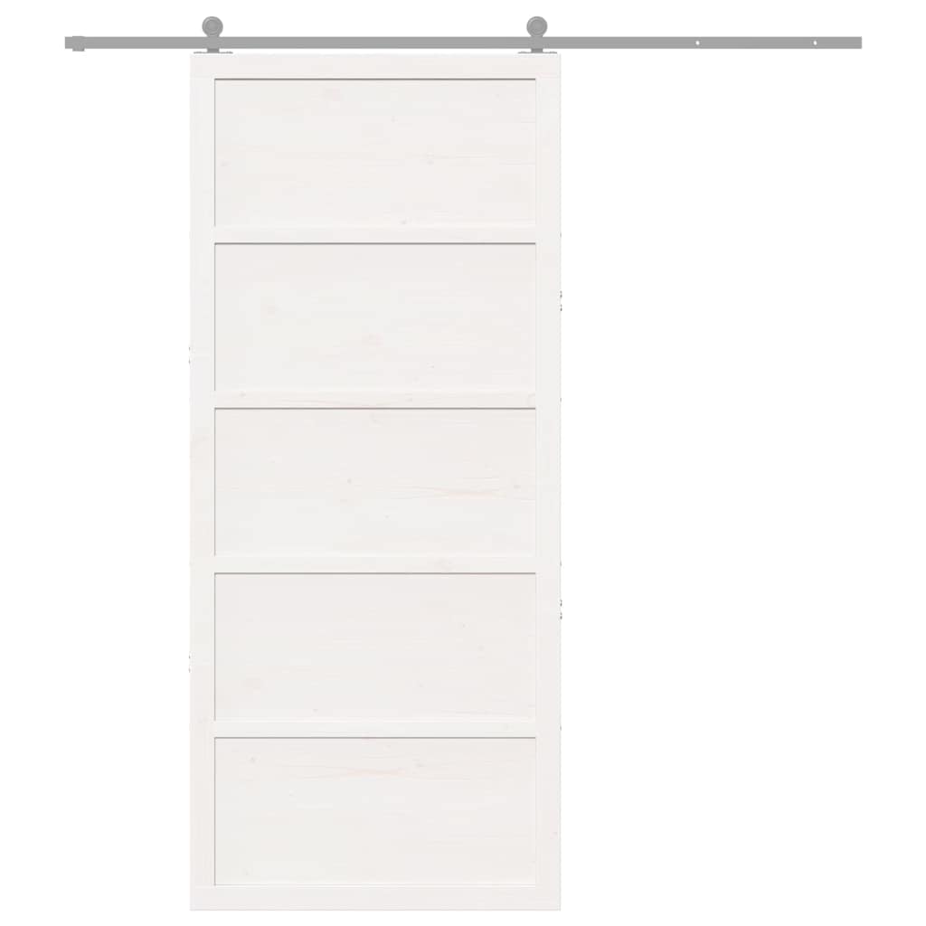 8721288738400_wbg-fu_en_hd_1 vidaXL Barn Door White 80 x 208 cm Solid Pine wood - Image 9