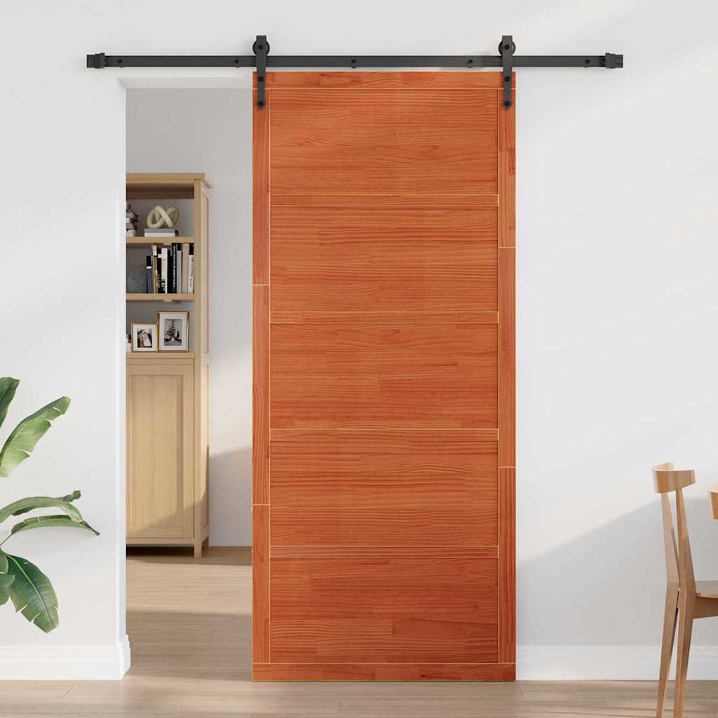 8721288738417_mo-im_en_hd_2 vidaXL Barn Door Wax brown 80 x 208 cm Solid Pine wood - Image 3