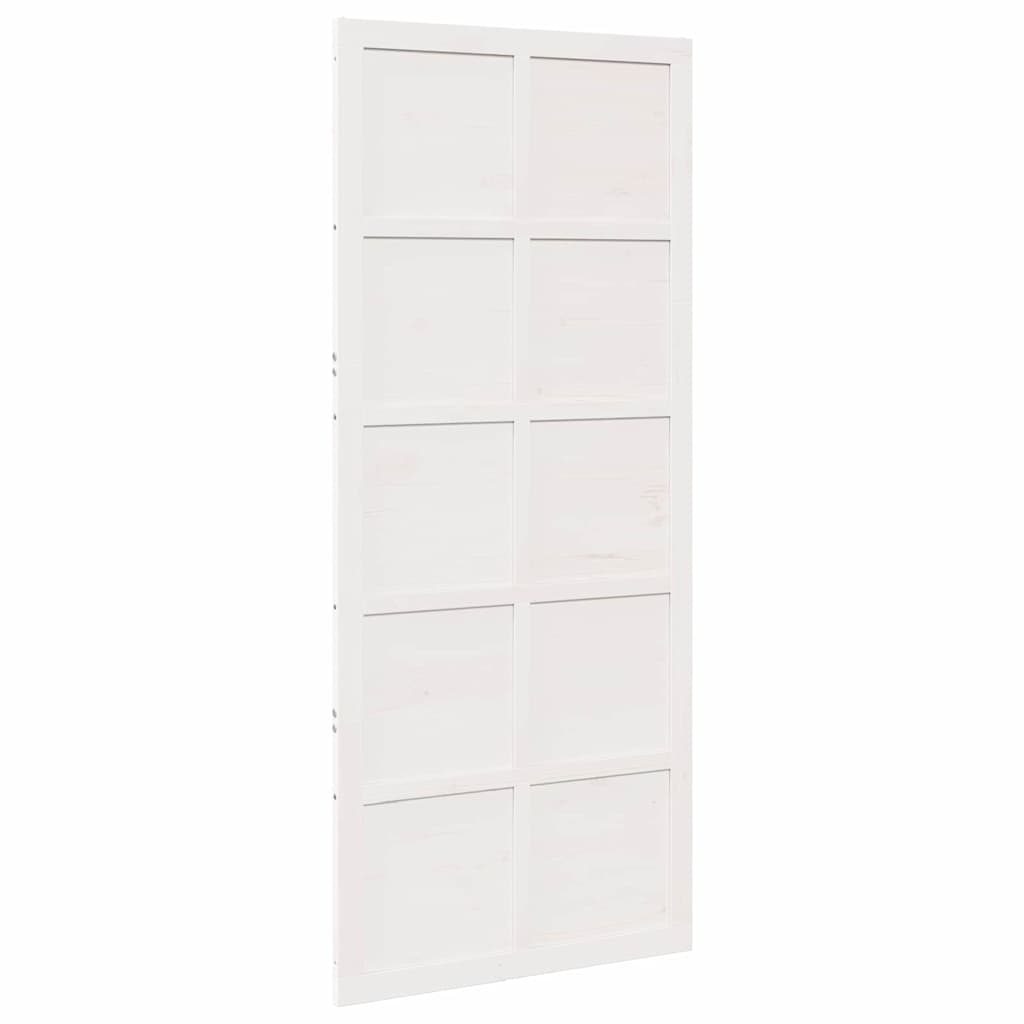 8721288738424_wbg-an-m_en_hd_1 vidaXL Barn Door White 100 x 210 cm Solid pine wood - Image 2