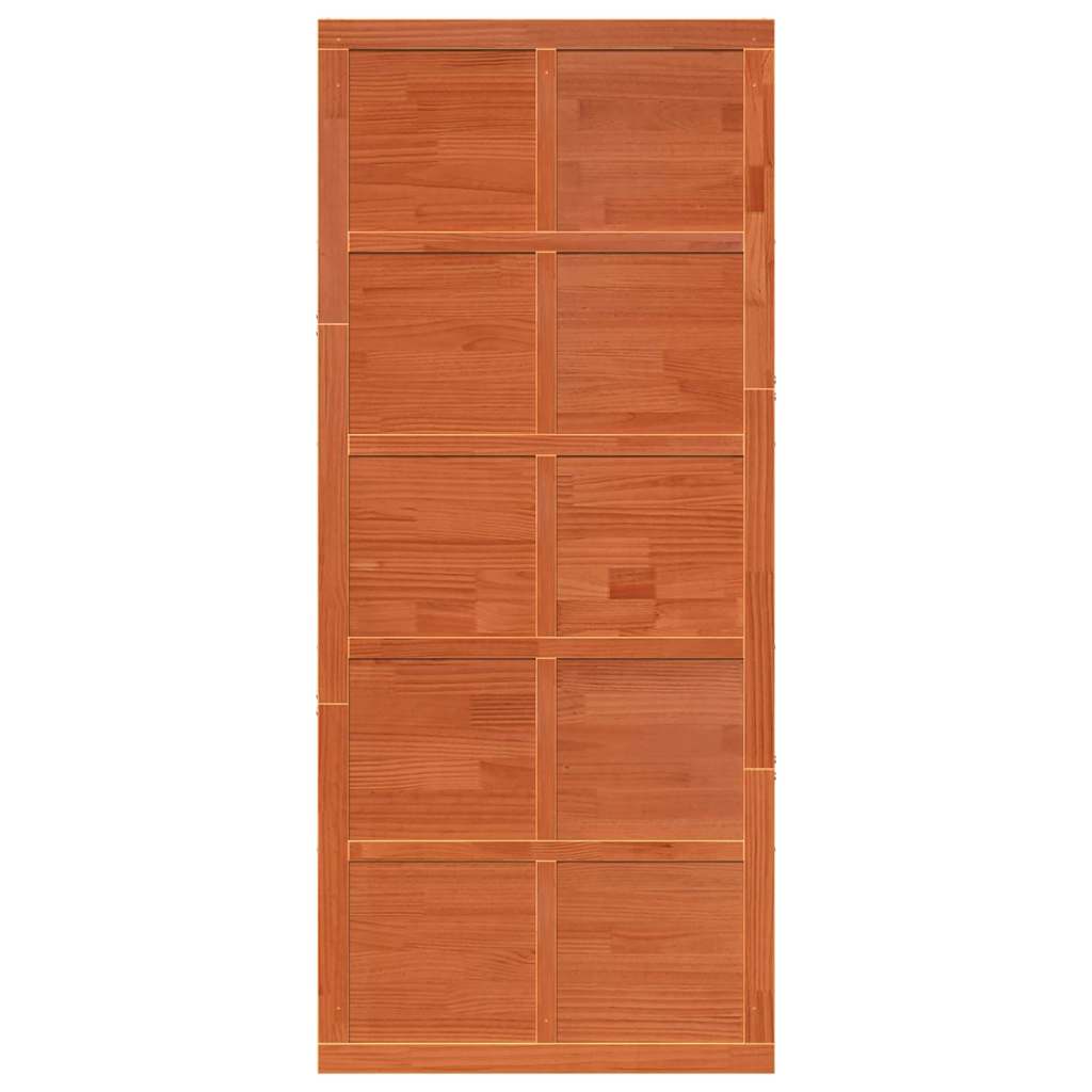 8721288738431_wbg-fr_en_hd_3 vidaXL Barn Door Wax brown 100 x 210 cm Solid pine wood - Image 4