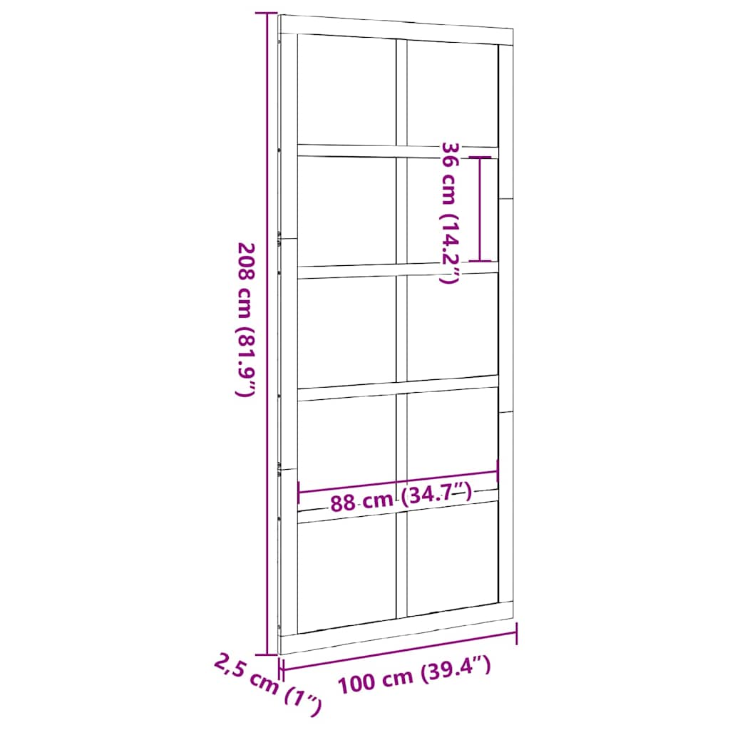 8721288738431_wbg-siz_en_hd_1 vidaXL Barn Door Wax brown 100 x 210 cm Solid pine wood - Image 11