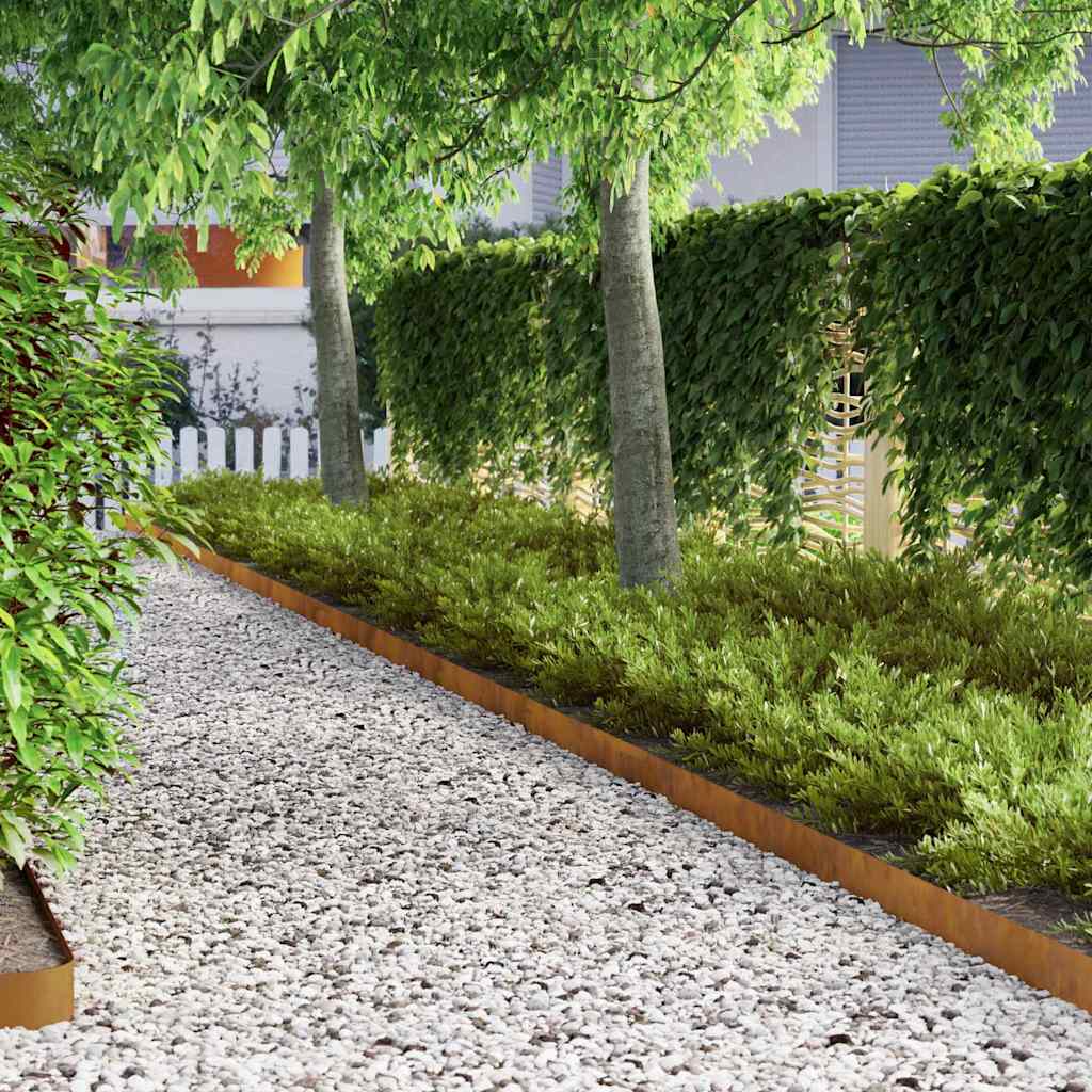 8721288746504_mo-im_en_hd_2 vidaXL Garden Lawn Edging Rusty 450 x 10 cm Weathering steel - Image 4